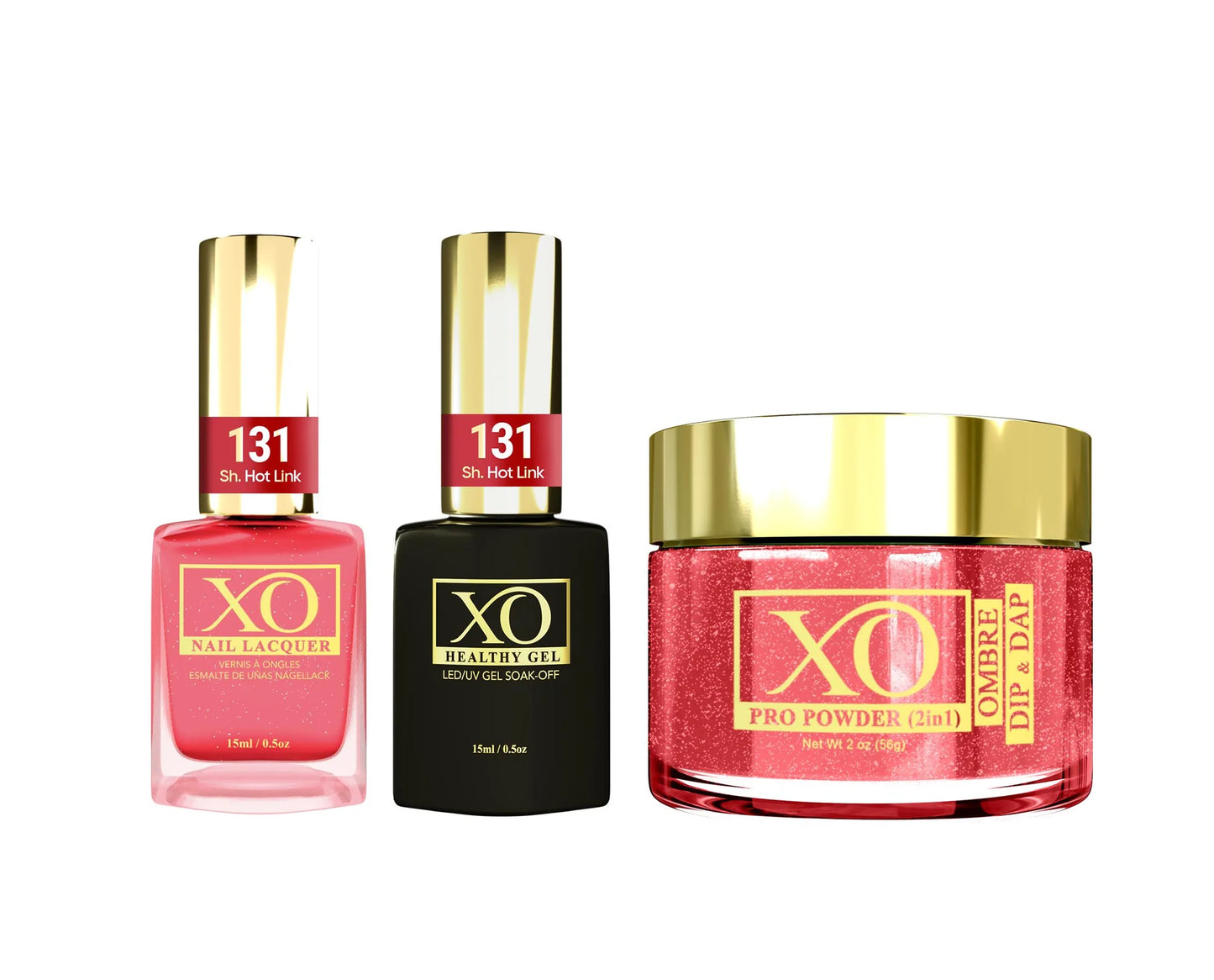 XO 4in1 Acrylic/Dipping Powder + Gel Polish + Nail Lacquer, 131