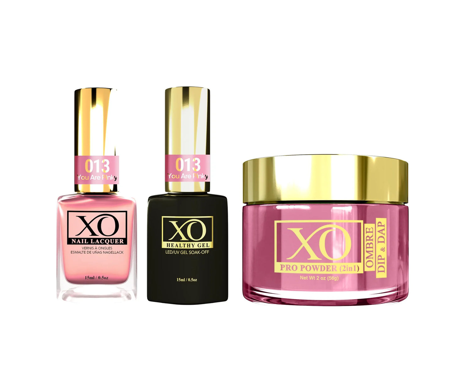 XO 4in1 Acrylic/Dipping Powder + Gel Polish + Nail Lacquer, 013