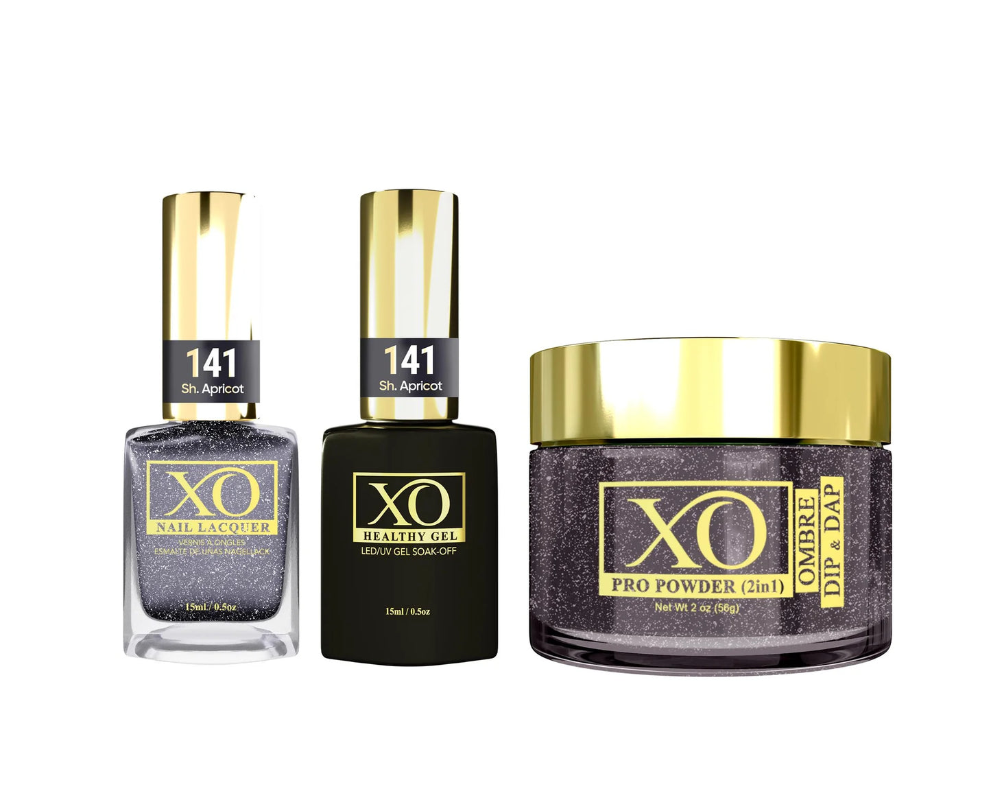 XO 4in1 Acrylic/Dipping Powder + Gel Polish + Nail Lacquer, 141