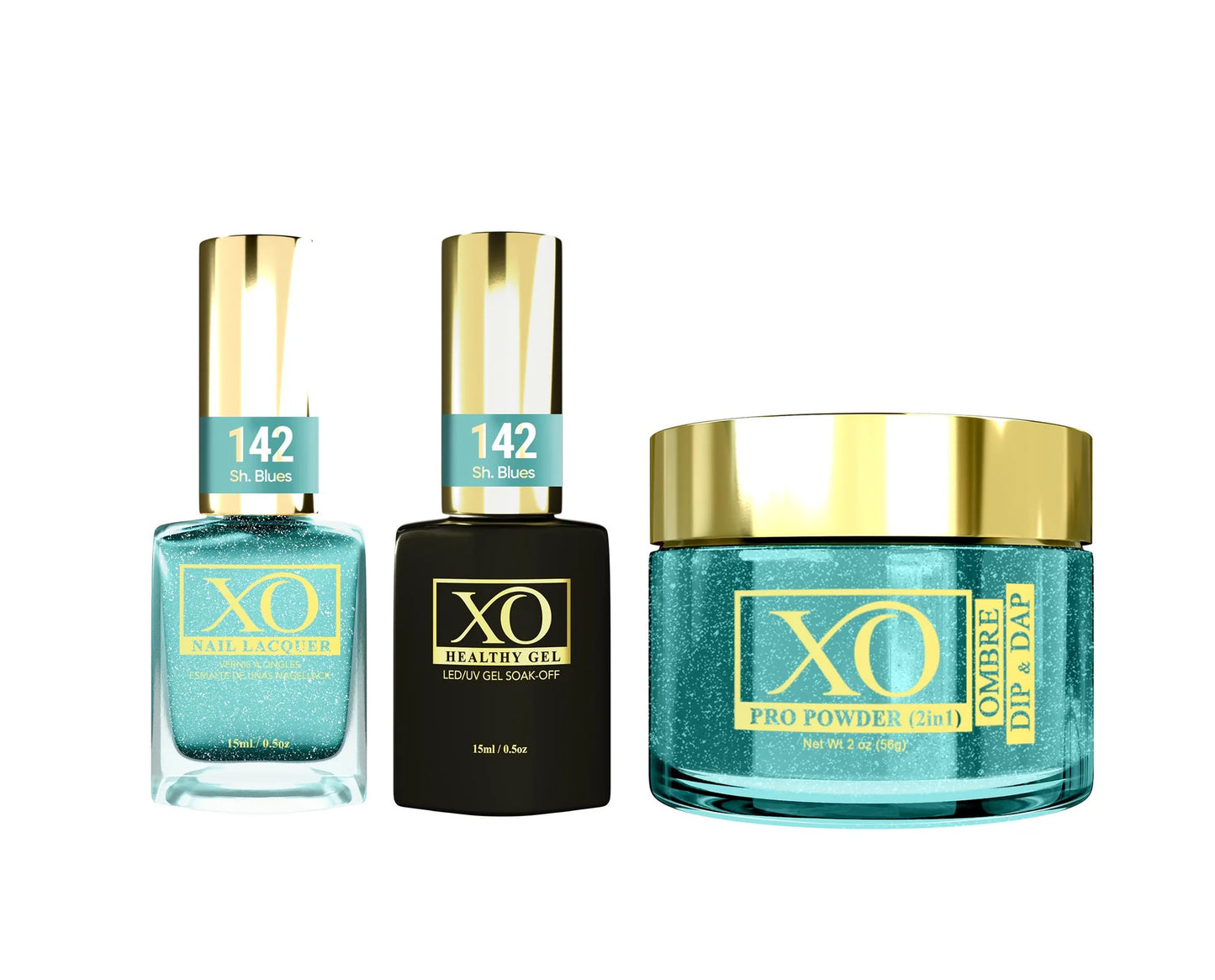 XO 4in1 Acrylic/Dipping Powder + Gel Polish + Nail Lacquer, 142