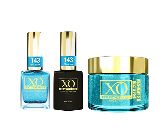 XO 4in1 Acrylic/Dipping Powder + Gel Polish + Nail Lacquer, 143