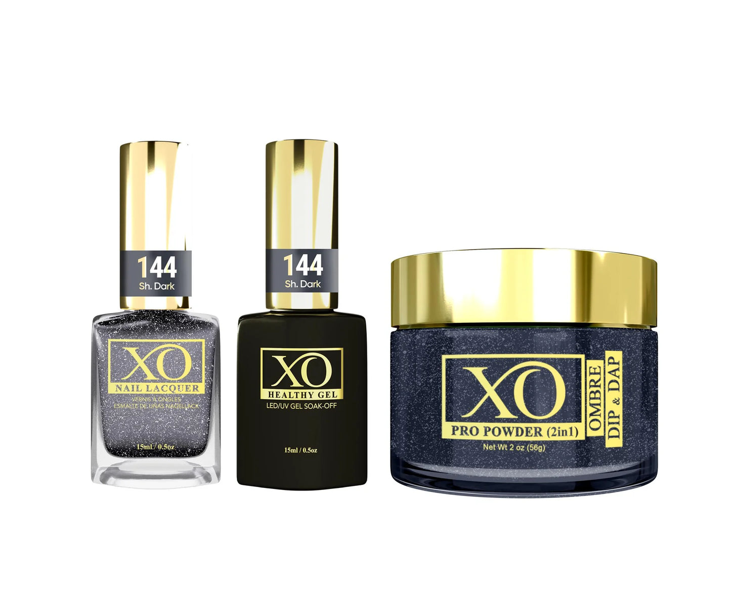 XO 4in1 Acrylic/Dipping Powder + Gel Polish + Nail Lacquer, 144