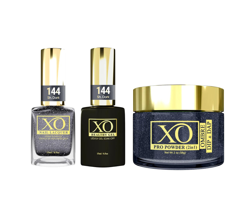 XO 4in1 Acrylic/Dipping Powder + Gel Polish + Nail Lacquer, 144
