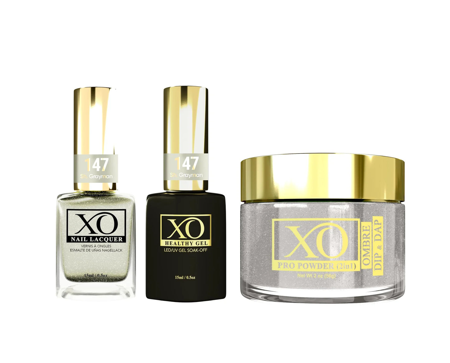 XO 4in1 Acrylic/Dipping Powder + Gel Polish + Nail Lacquer, 147