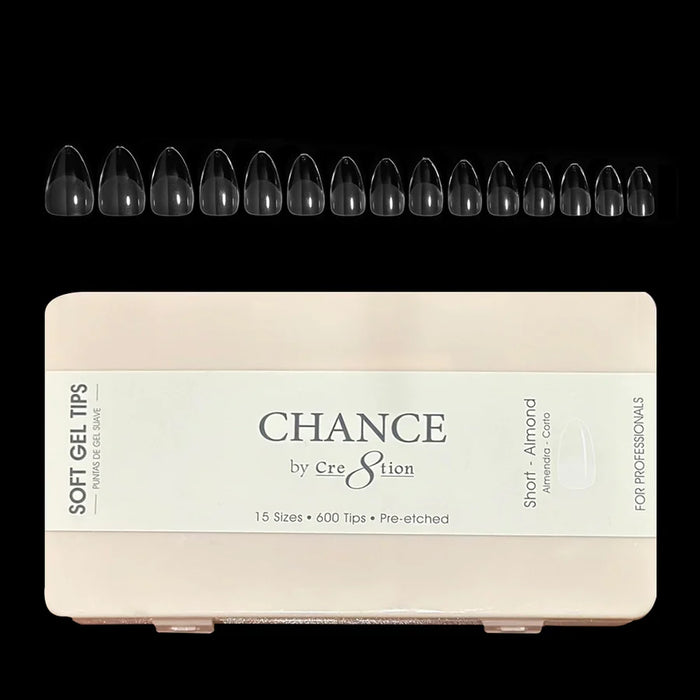 Chance Soft Tips - SHORT ALMOND, BOX (Pk: 600 pcs/box)