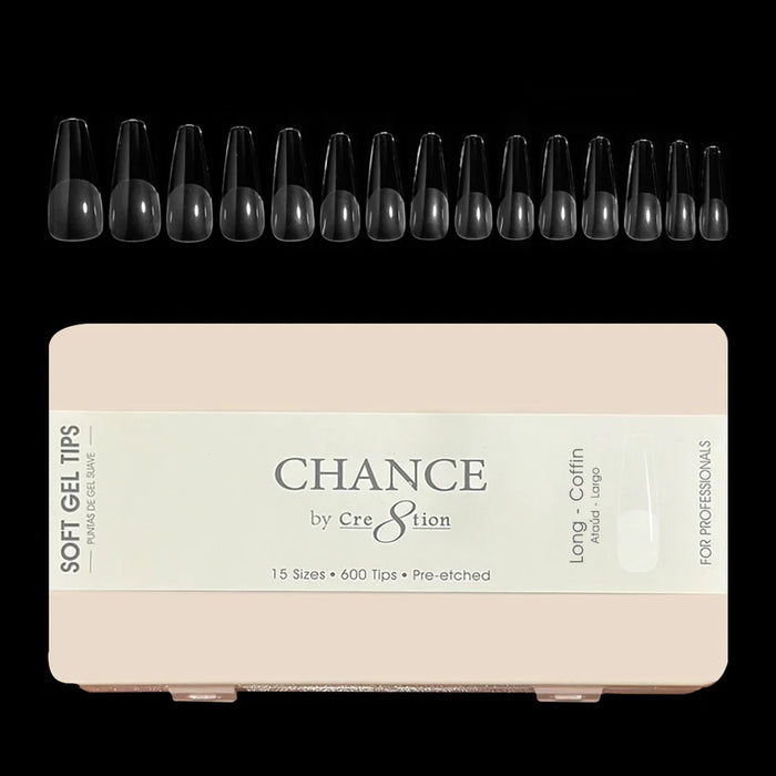 Chance Soft Tips - LONG COFFIN, BOX (Pk: 600 pcs/box)