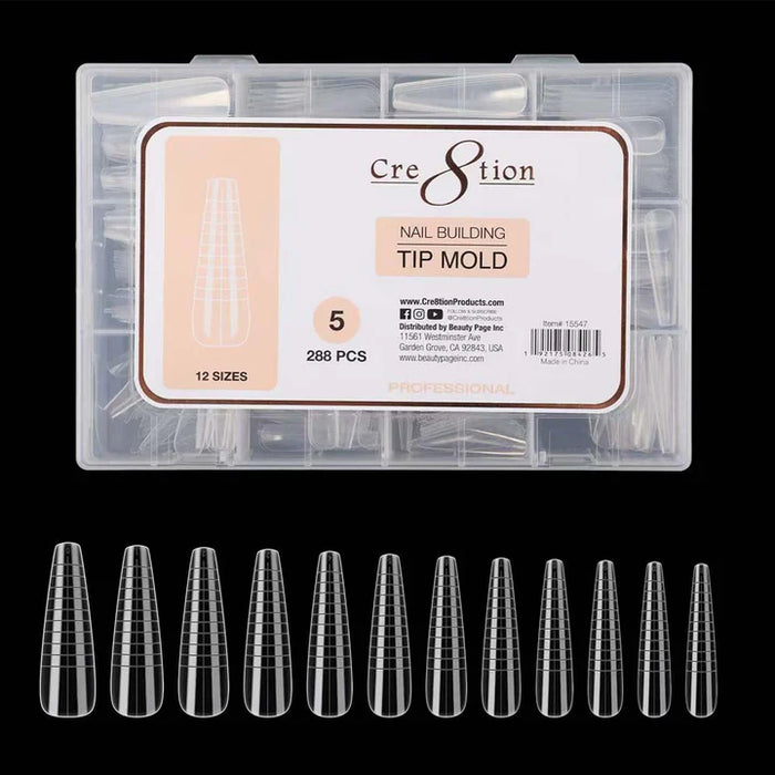 Cre8tion Nail Building - Tip Mold 05 (Pk: 288 pcs/box, 100 boxes/case)