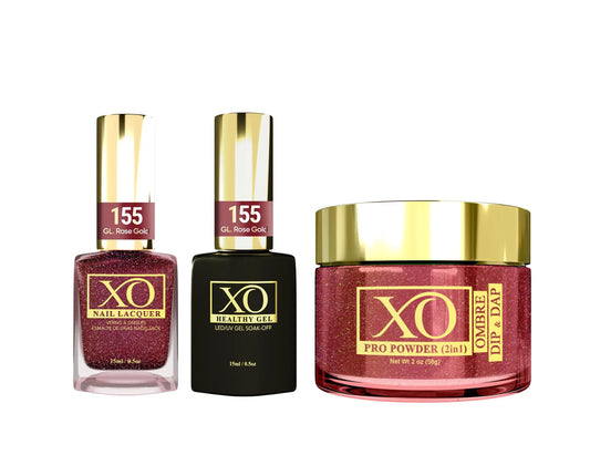 XO 4in1 Acrylic/Dipping Powder + Gel Polish + Nail Lacquer, 155