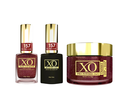 XO 4in1 Acrylic/Dipping Powder + Gel Polish + Nail Lacquer, 157