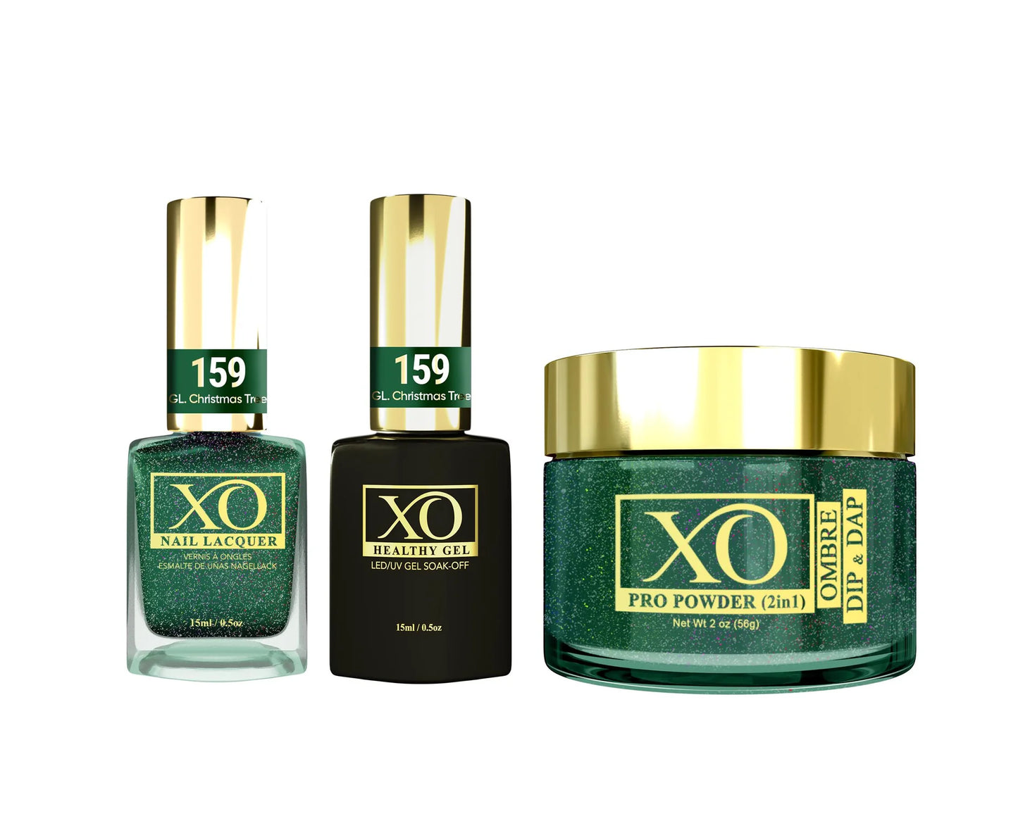 XO 4in1 Acrylic/Dipping Powder + Gel Polish + Nail Lacquer, 159