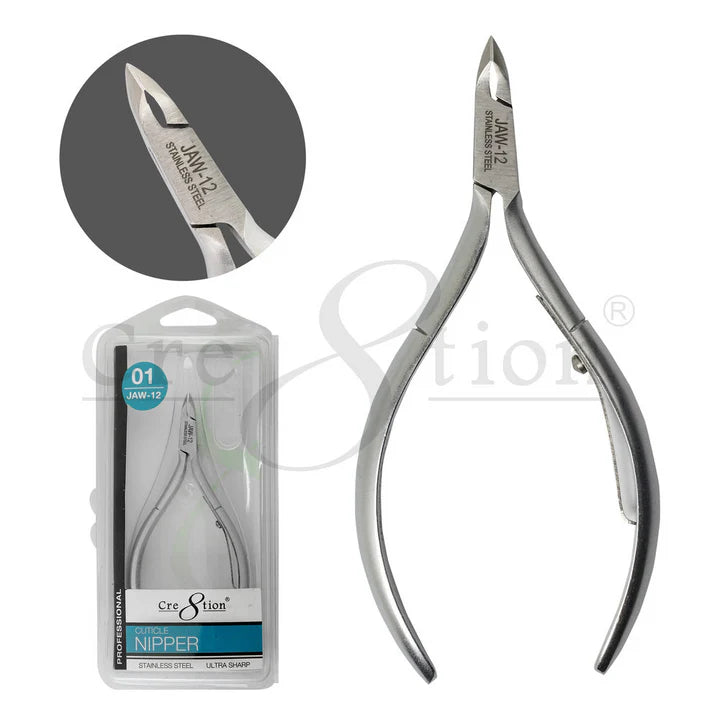Cre8tion Stainless Steel - Cuticle Nippers #01, Size 12 (Pk: 10 pcs/box, 400 pcs/case)