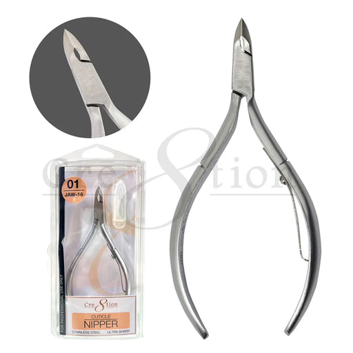 Cre8tion Stainless Steel - Cuticle Nippers #01, Size 16 (Pk: 10 pcs/box, 400 pcs/case)