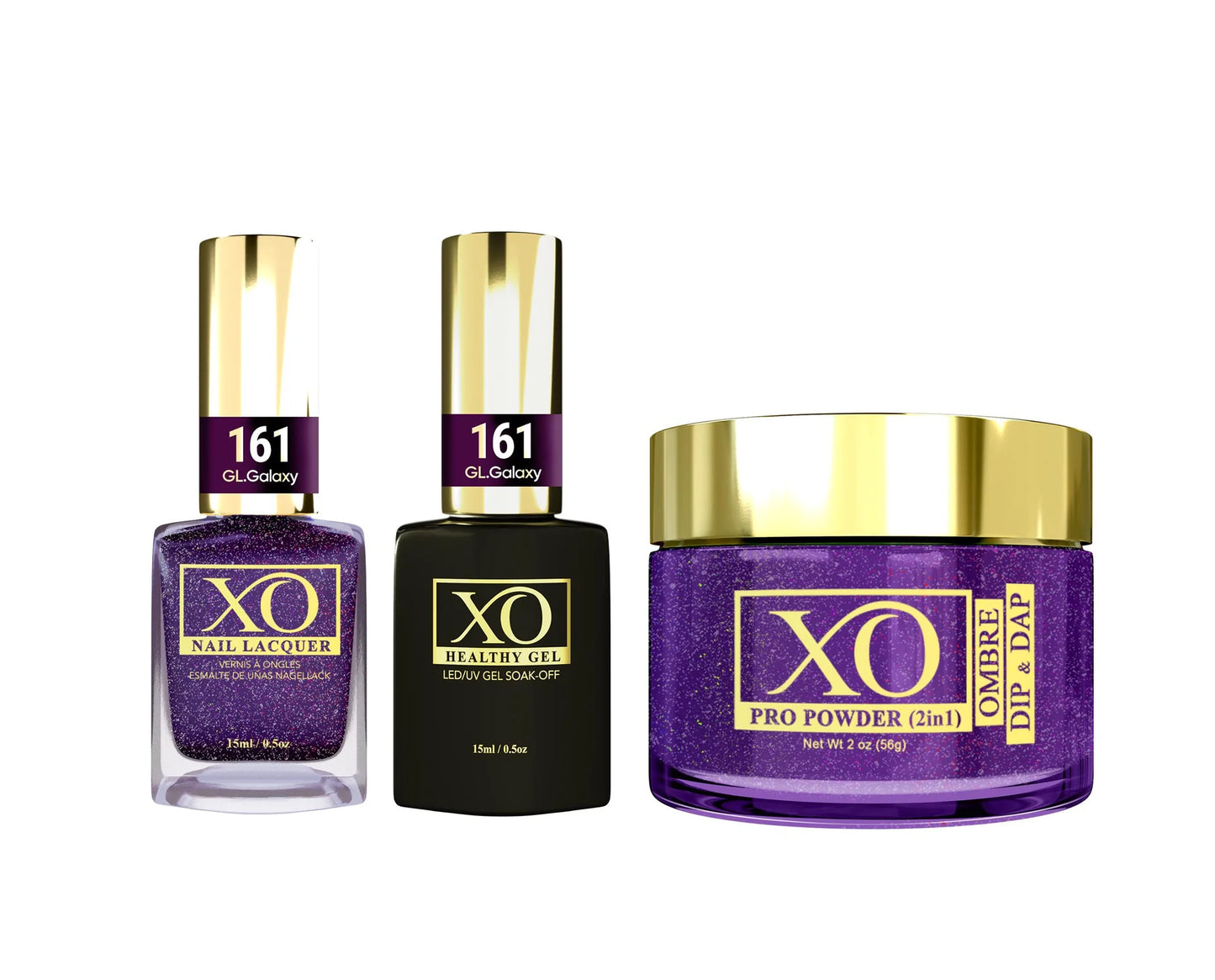 XO 4in1 Acrylic/Dipping Powder + Gel Polish + Nail Lacquer, 161