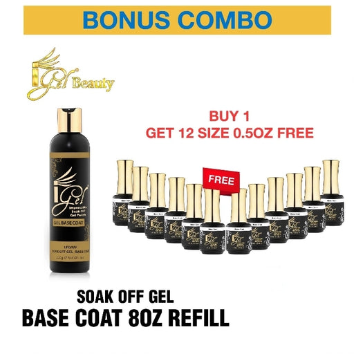 iGel Base Coat Refill 8oz, Buy 01 Refill 8oz Free 12 iGel Base Coat 0.5oz