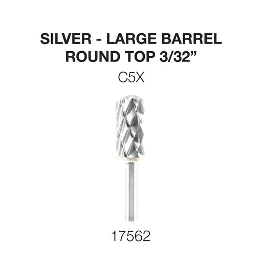 Cre8tion Silver Carbide - Large Barrel, Round Top, C5X 3/32