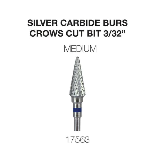 Cre8tion Carbide Silver, Burs Crows Cut Bit 3/32 ", 17563 OK0604