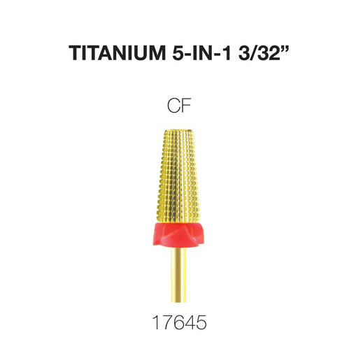 Cre8tion Titanium 5 in 1 Nail Filing Bit, CF 3/32