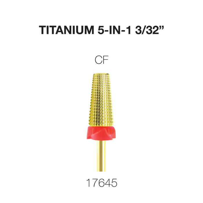 Cre8tion Titanium 5 in 1 Nail Filing Bit, CF 3/32