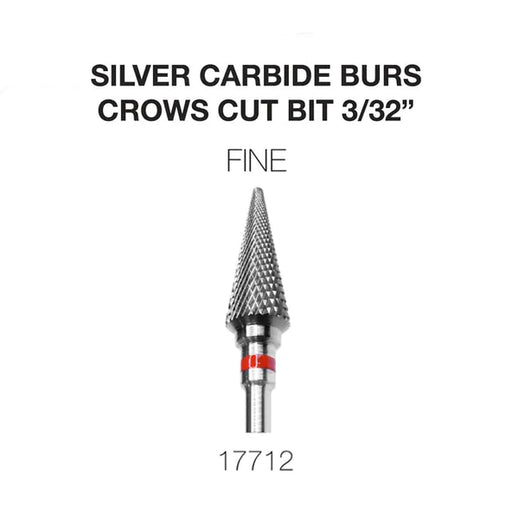 Cre8tion Carbide Silver, Burs Crows Cut Bit - FINE 3/32 ", 17712