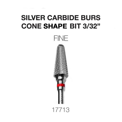 Cre8tion Silver Carbide Burs - Cone Sharp Bit - Fine 3/32'', 17713