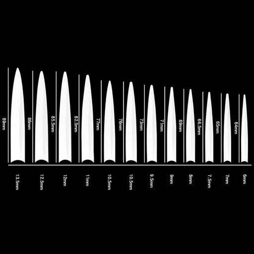 Cre8tion Special Shape - Natural, Super Long Stiletto, #17 (Pk: 12 pcs/box, 12 boxes/pack)