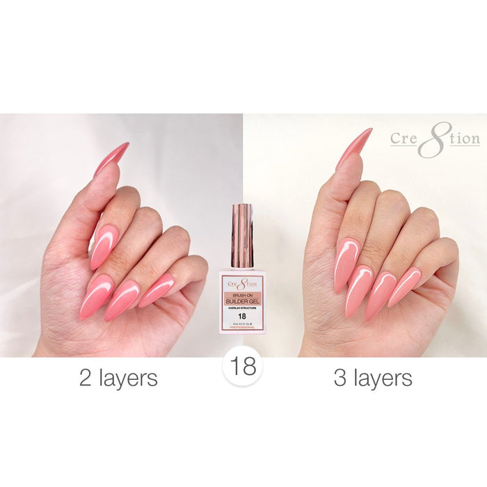 Cre8tion Gel - OVERLAY/BRUSH ON BUILDER 0.5oz, #018