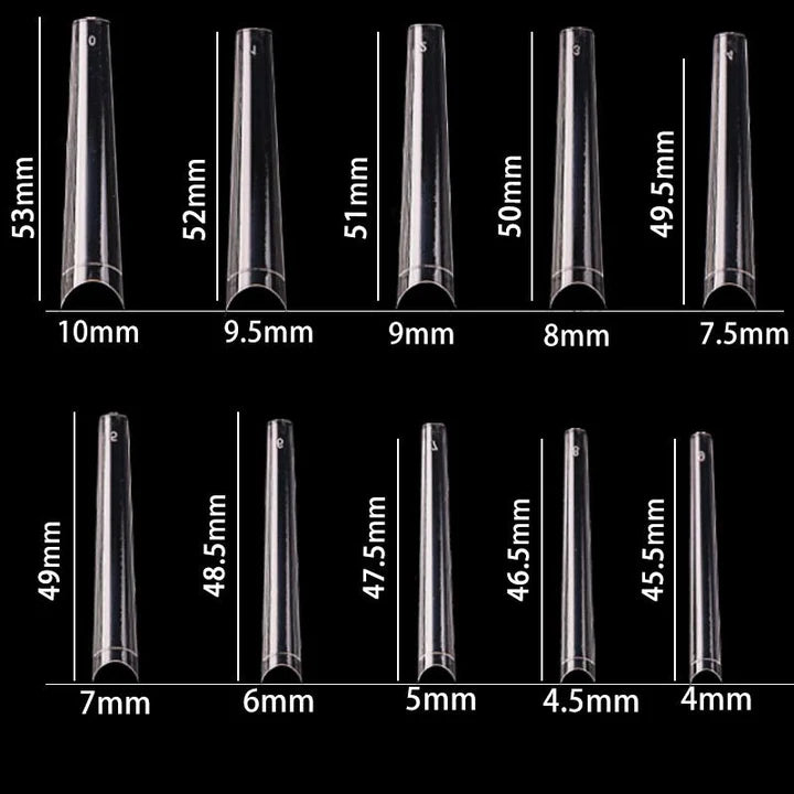 Cre8tion Special Shape - Clear, Longer Coffin, #18 (Pk: 500 pcs/box, 100 boxes/case)