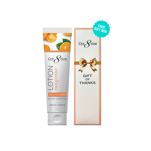 Cre8tion Hand & Body Lotion 100ml (3.3oz) - TANGERINE, CASE (Pk: 60 pcs/case, 104 cases/pallet)
