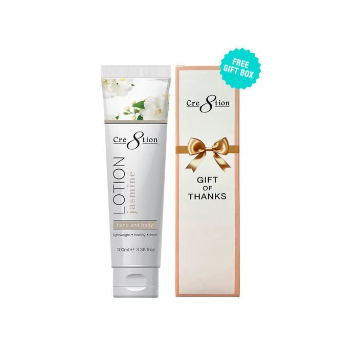 Cre8tion Hand & Body Lotion 100ml (3.3oz) - JASMINE, CASE (Pk: 60 pcs/case, 104 cases/ pallet)