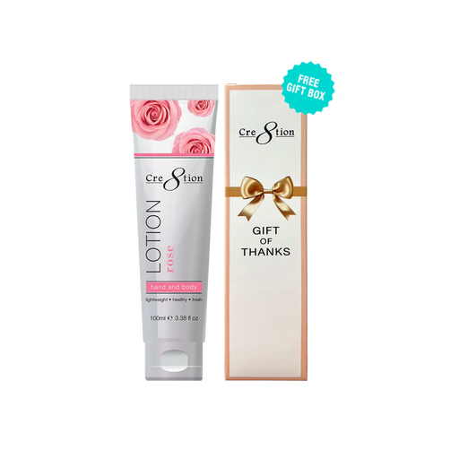 Cre8tion Hand & Body Lotion 100ml (3.3oz) - ROSE, CASE (Pk: 60 pcs/case, 104 cases/pallet)