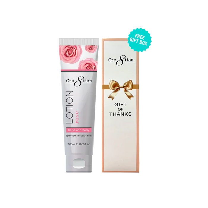 Cre8tion Hand & Body Lotion 100ml (3.3oz) - ROSE, CASE (Pk: 60 pcs/case, 104 cases/pallet)