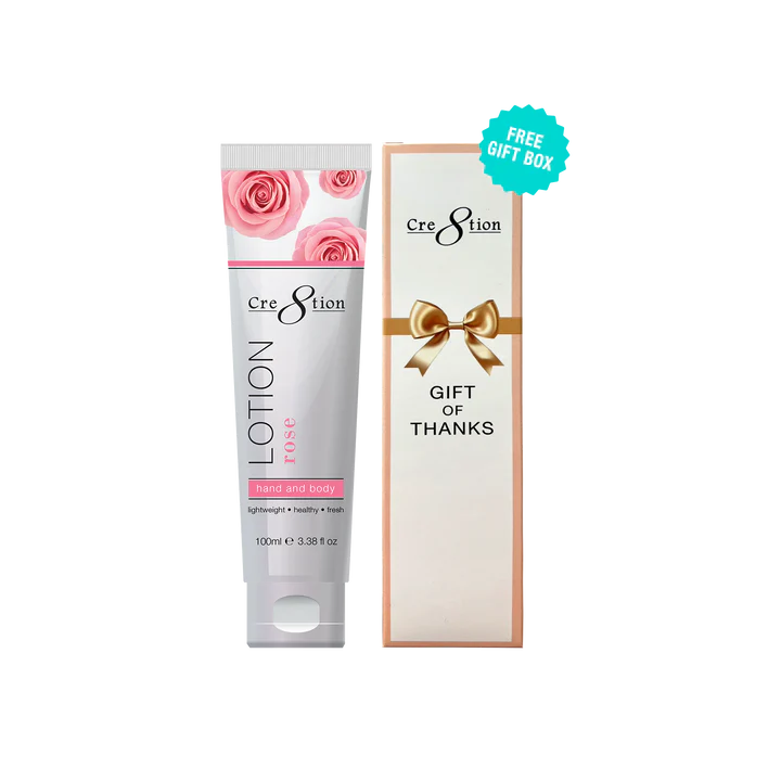 Cre8tion Hand & Body Lotion 100ml (3.3oz) - ROSE, CASE (Pk: 60 pcs/case, 104 cases/pallet)