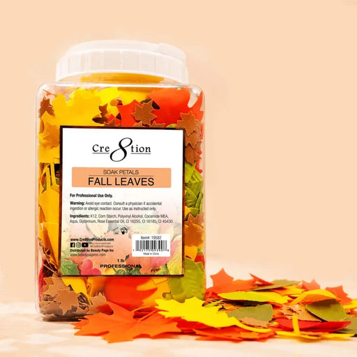 Cre8tion Soak Petals 1lb - Fall Leaves, CASE (Pk: 4 jars/case) - SKU 19582