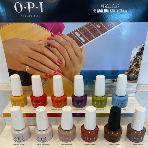 OPI Gelcolor And Nail Lacquer, Malibu - Summer Collection 2021, Full Line Of 12 Colors (From N76 To N87), 0.5oz