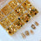 Cre8tion Nail Art Accessory - Gold Flat Bottom #01, BOX