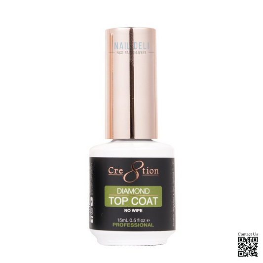 Cre8tion Diamond Top Coat No Wipe, 0.5oz (PK: 192 pcs/case)