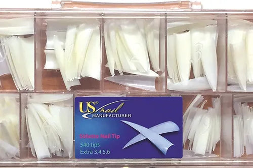 USN Stiletto Natural Nail Tip Box, 10495 (PK: 544 pcs/box)
