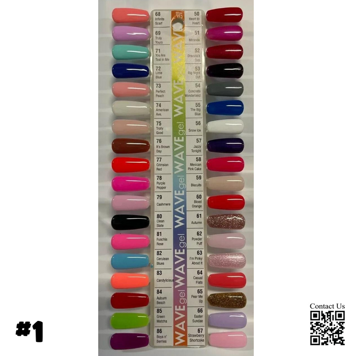 WAVEGEL 4in1 CLASSIC Sample Tip #01, 36 Colors (From #50 To #86)