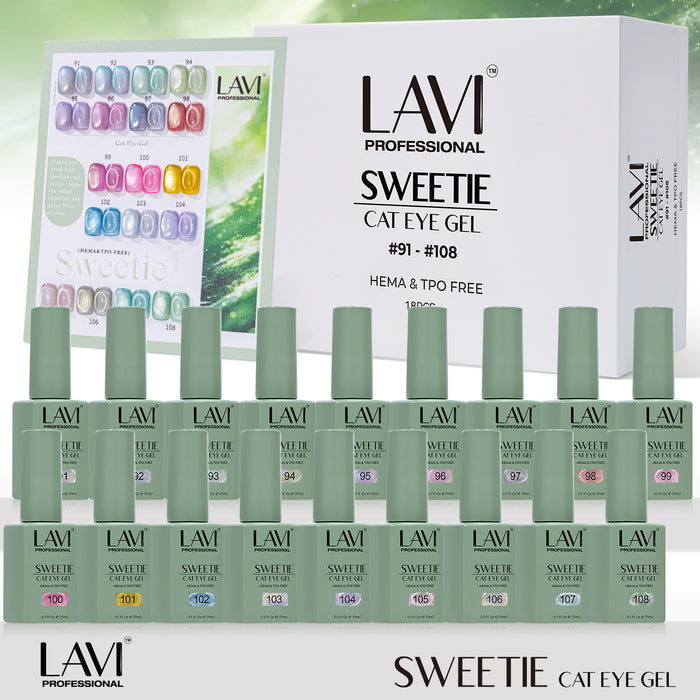 LAVI Cat Eye Kit (18 colors) - SWEETIE (#91 - #108) Collection