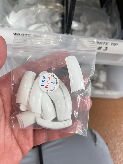 USN French Natural Nail Tip (FII), BIG Bag (Pk: 100 pcs / Small Bag, 10 Small Bags / Big Bag), 000