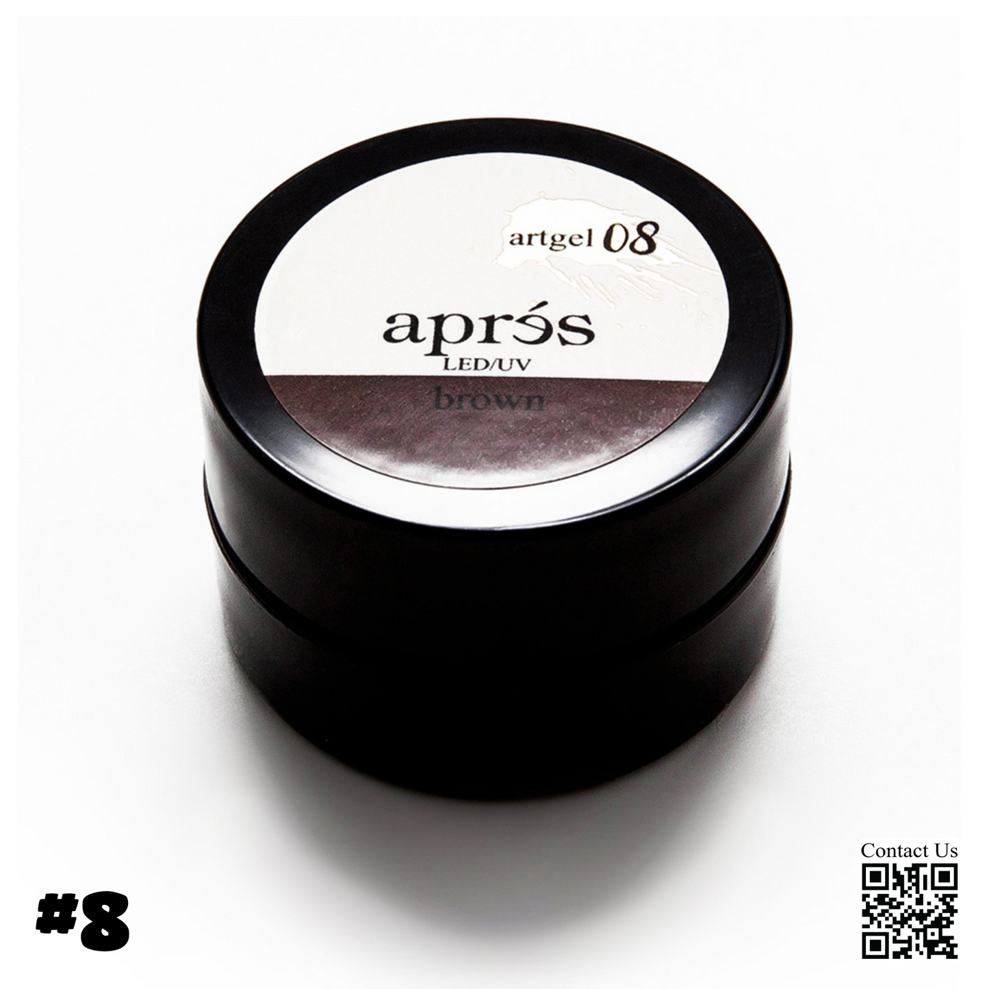 Apres Art Gel, BROWN, #8, AG-C