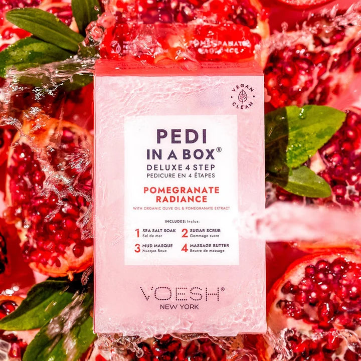 Voesh Pedi In A Deluxe Box 4 Step, POMEGRANATE RADIANCE, CASE (Pk: 50 pcs/case)