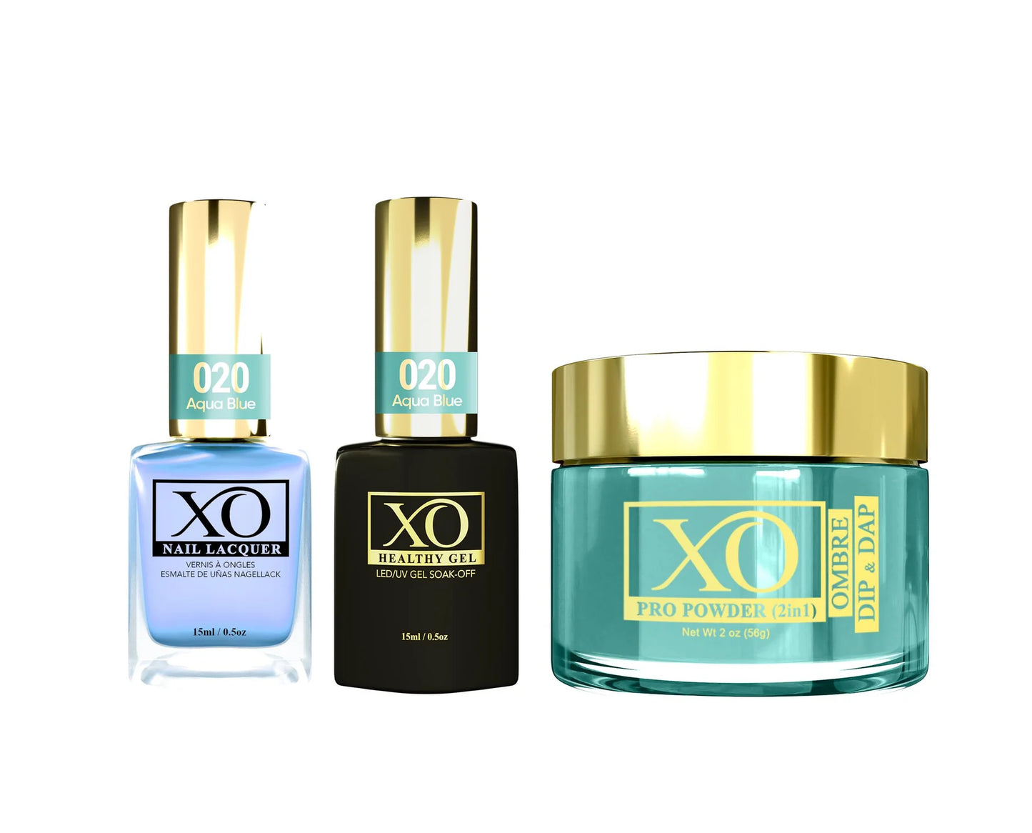 XO 4in1 Acrylic/Dipping Powder + Gel Polish + Nail Lacquer, 020