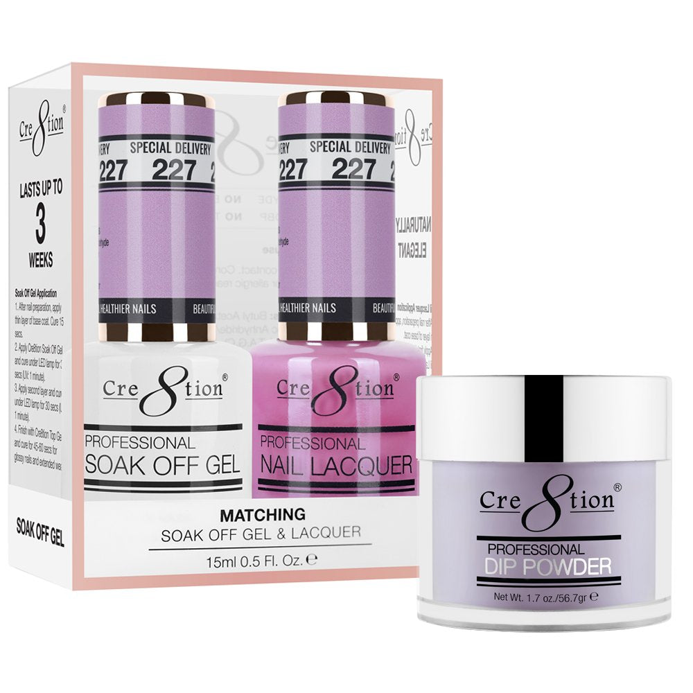 Cre8tion 3in1 Dipping Powder + Gel Polish + Nail Lacquer, 227, Special Delivery, 3104-0827 OK0117VD