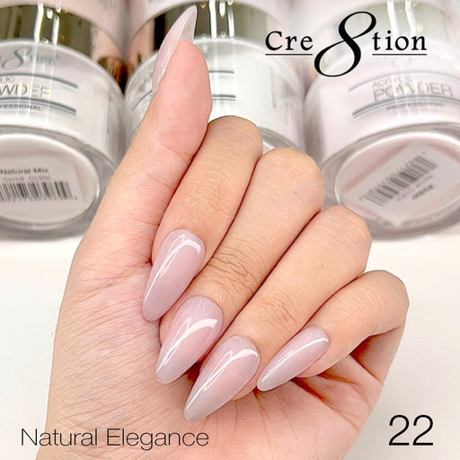 Cre8tion Acrylic Powder, Natural Elegance Collection, 22, 1.7oz