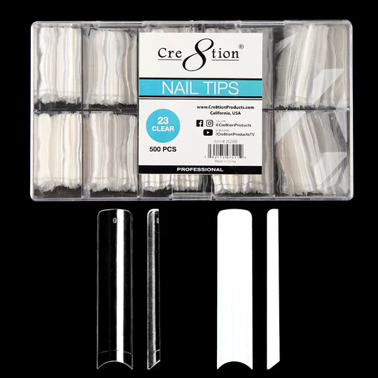 Cre8tion Special Shape - Clear, Longer Straight, #23 (Pk: 500 pcs/box, 100 boxes/case)