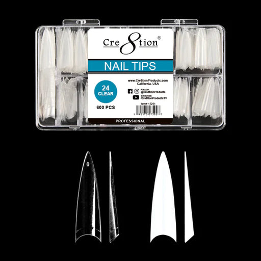 Cre8tion Special Shape - Clear, #24 (Pk: 600 pcs/box, 100 boxes/case)