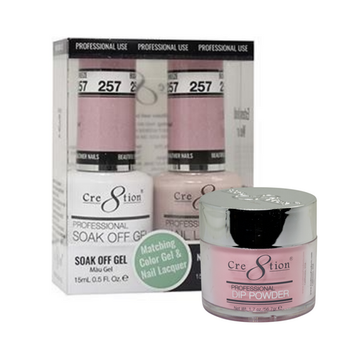 Cre8tion 3in1 Dipping Powder + Gel Polish + Nail Lacquer, 257, Budapest Breeze, 3104-0857 OK0117VD