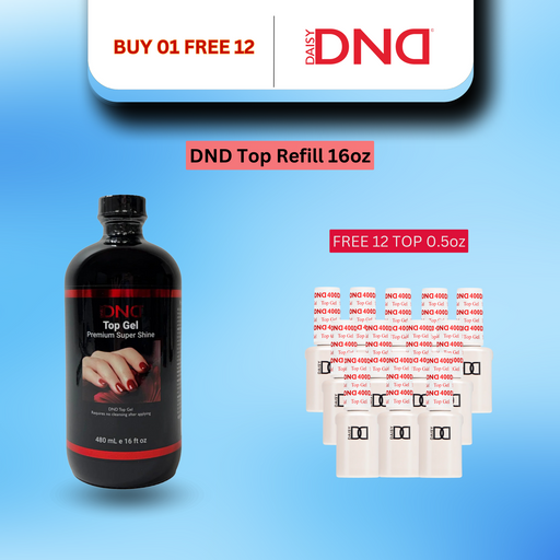 DND Top Gel Refill 400 16oz, Buy 01 Get 12 DND Top 0.5oz FREE: Nhà sản xuất không gắn Seal