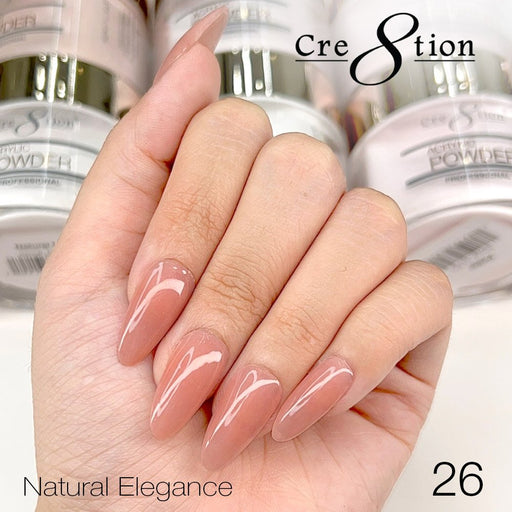 Cre8tion Acrylic Powder, Natural Elegance Collection, 26, 1.7oz